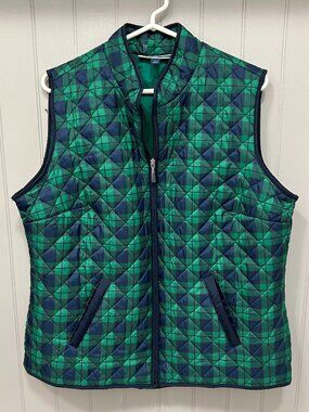 Karen Scott Large tarten woman's plaid vest